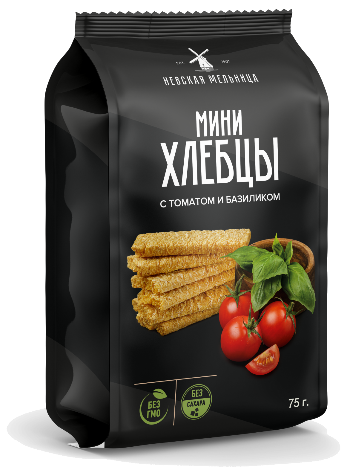 Мини-хлебцы с вялеными томатами и базиликом
